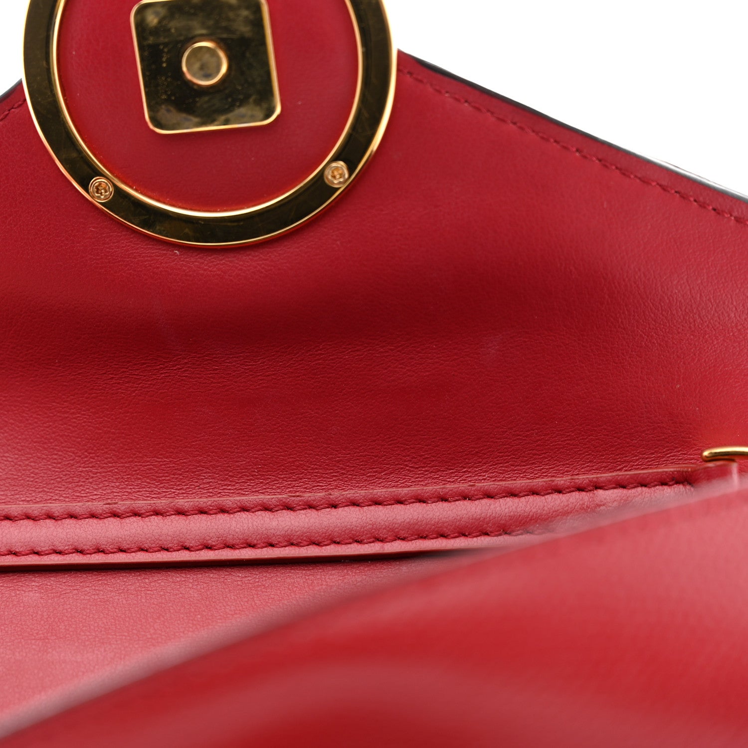 Fendi Vitello Cruise F is Fendi Bi-Color FF 1974 Embossed Envelope Belt Bag Maya Black Fragola 12 of 14