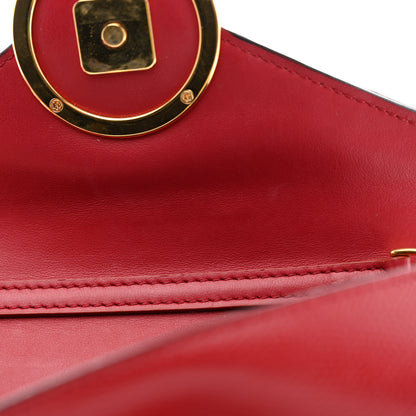 Fendi Vitello Cruise F is Fendi Bi-Color FF 1974 Embossed Envelope Belt Bag Maya Black Fragola 12 of 14