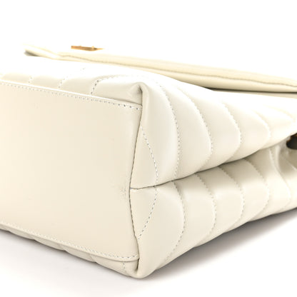 Saint Laurent Calfskin Y Quilted Monogram Medium Loulou Chain Satchel Crema Soft 11 of 11