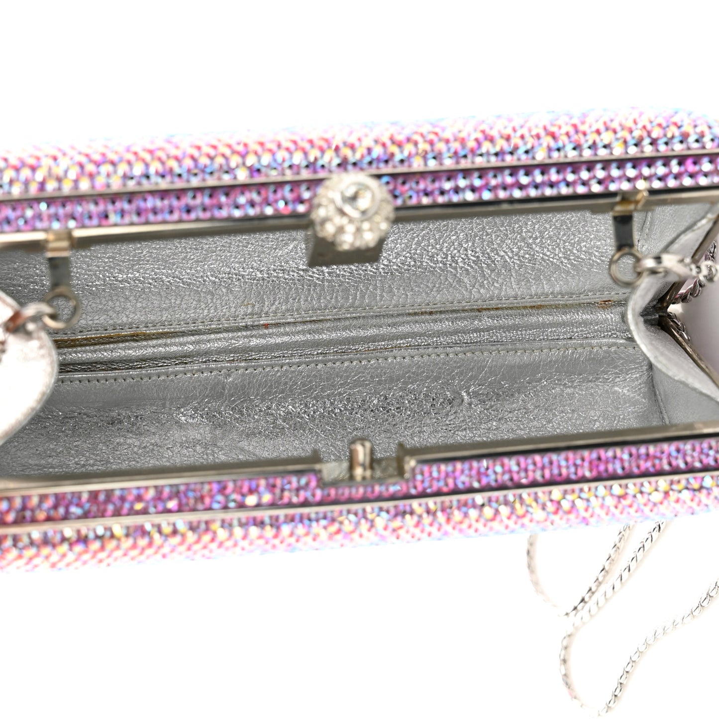 Swarovski Crystal Minaudiere Clutch Pink