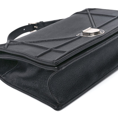 Christian Dior Grained Calfskin Medium Diorama Flap Bag Black 9 of 10