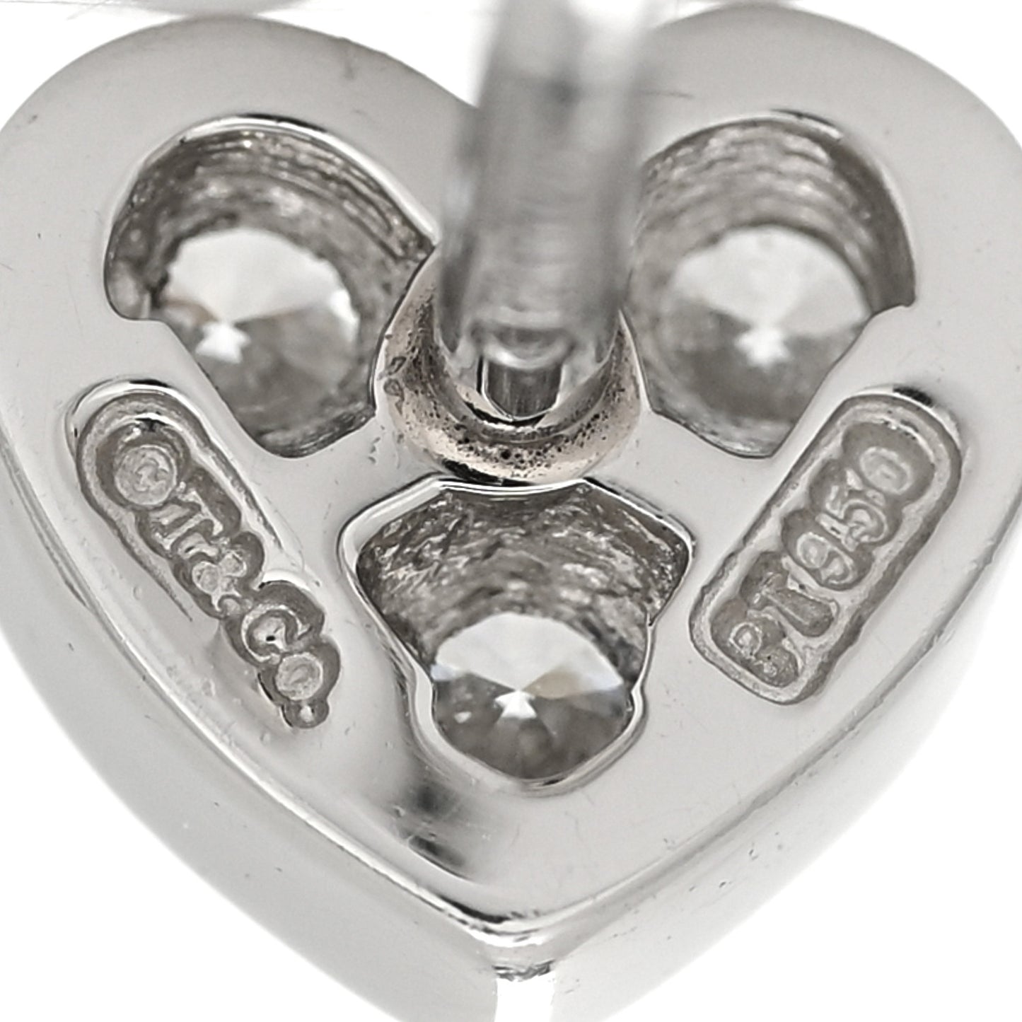 Platinum Diamond Heart Earrings