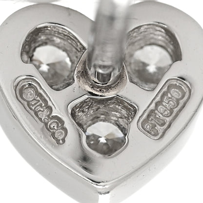 Tiffany Platinum Diamond Heart Earrings 5 of 5