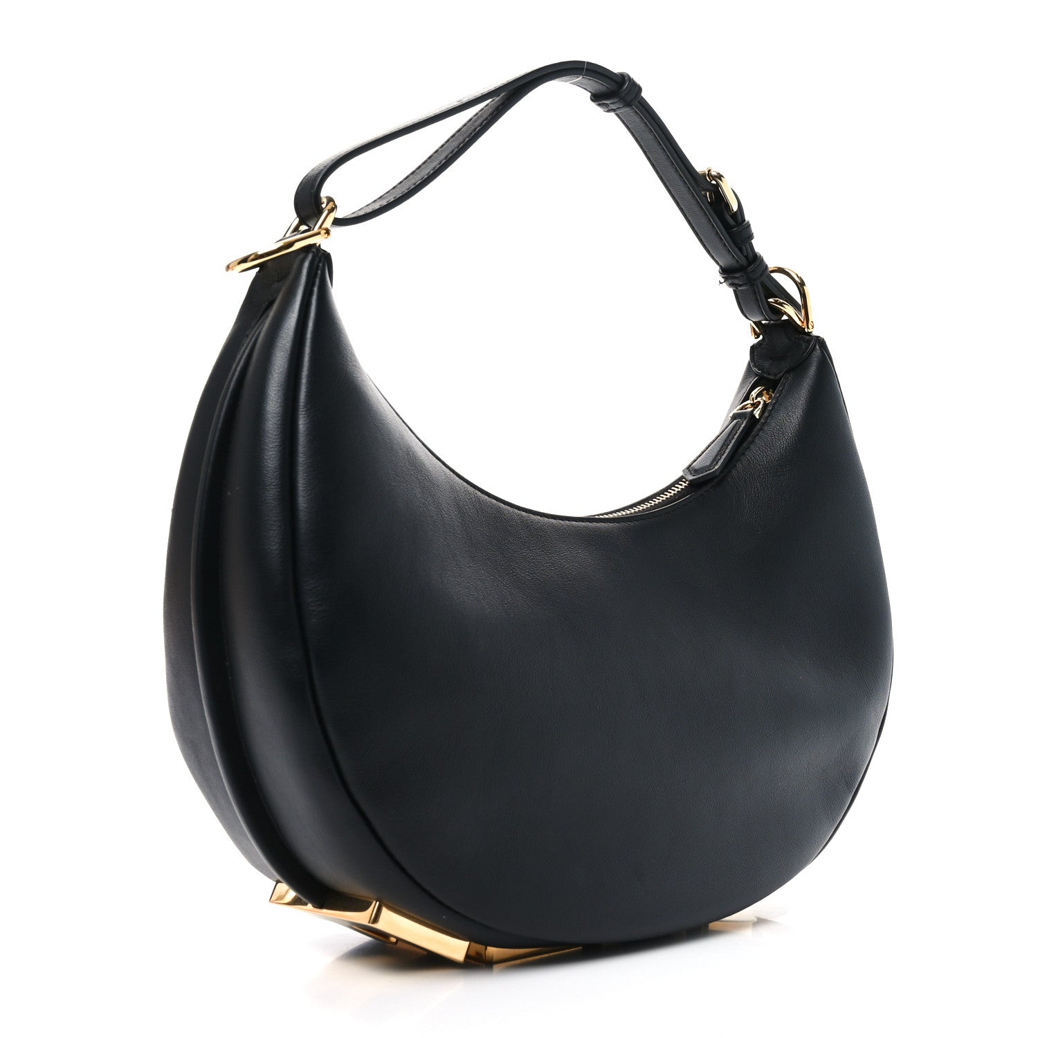 Fendi Vitello Grace Matte Small Fendigraphy Hobo Bag Black 3 of 10