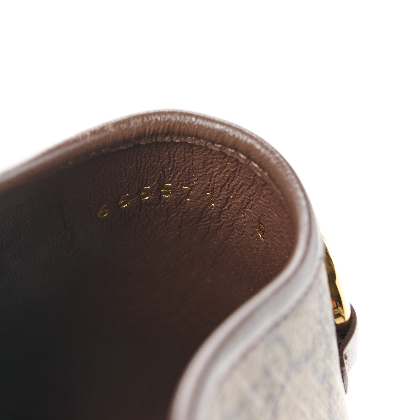 GG Supreme Monogram Granada Kid Mens Horsebit Lug Sole Mules 8 Beige Ebony New Acero