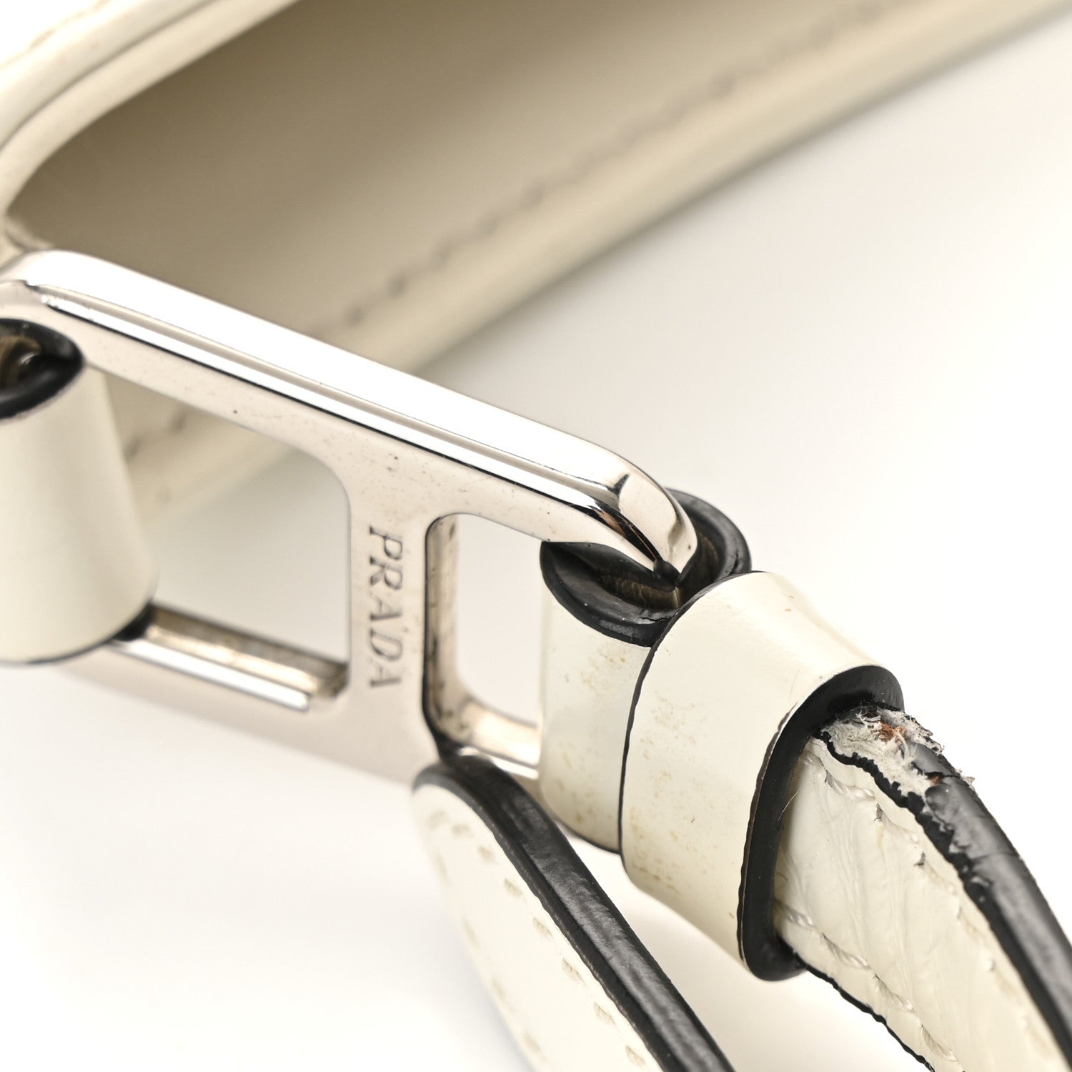Prada Spazzolato Cleo Adjustable Strap Shoulder Bag White 1762176