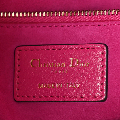 Christian Dior Goatskin Cannage Medium Lady Dior Fuchsia 6 of 10