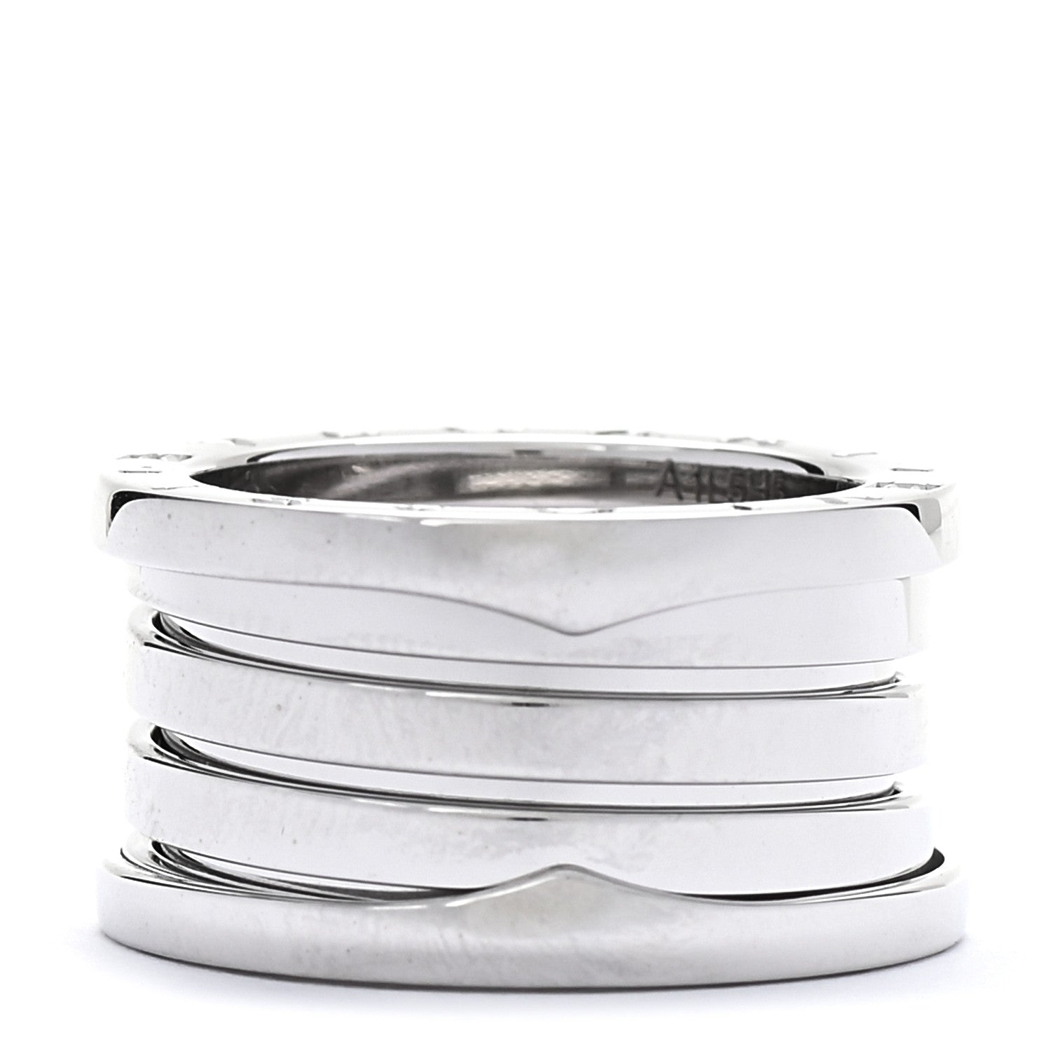 Bulgari 18K White Gold B.Zero1 Four-Band Ring 51 5.75 3 of 6