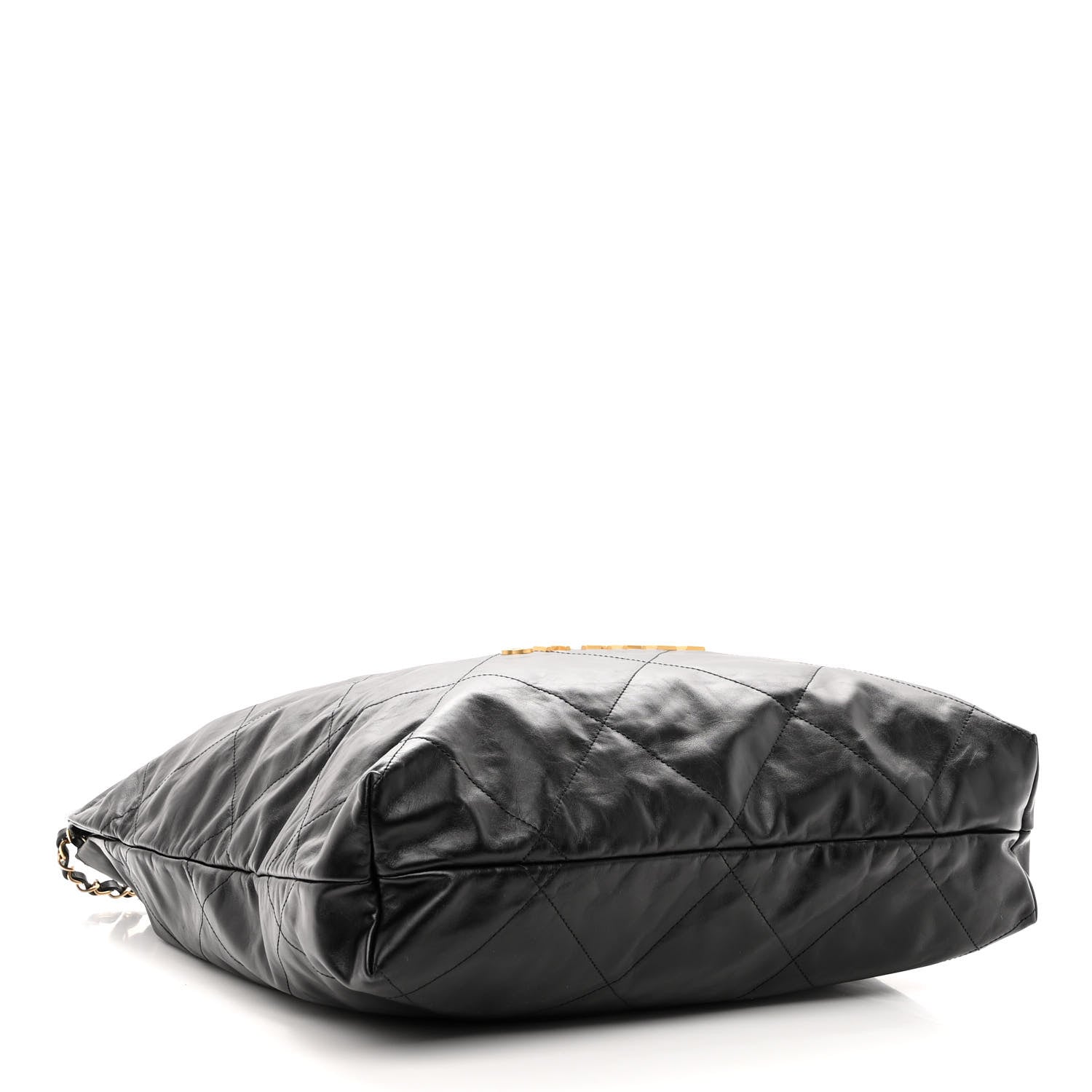 Chanel Shiny Calfskin Quilted Large Chanel 22 Black 4 of 10
