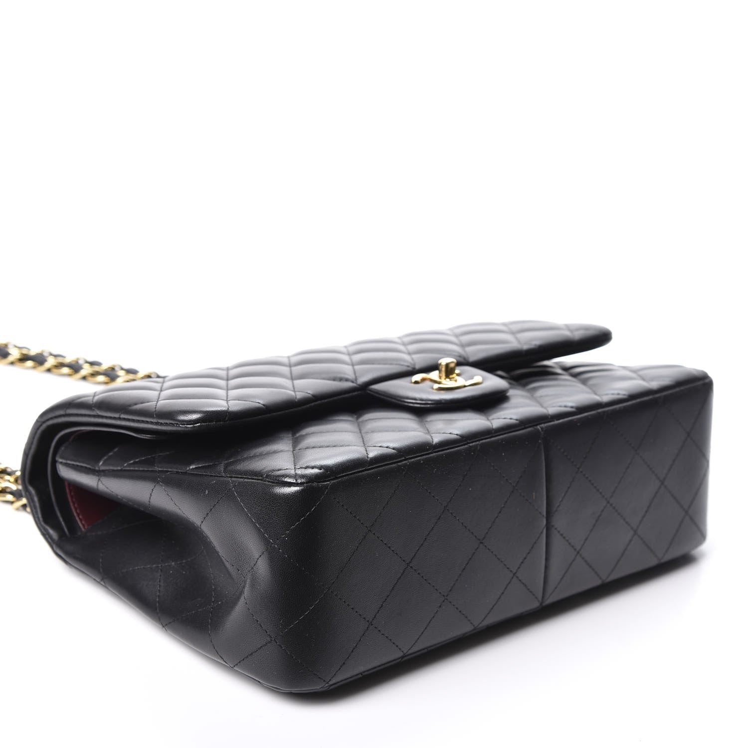 Chanel Lambskin Quilted Jumbo Double Flap Black 3 of 9