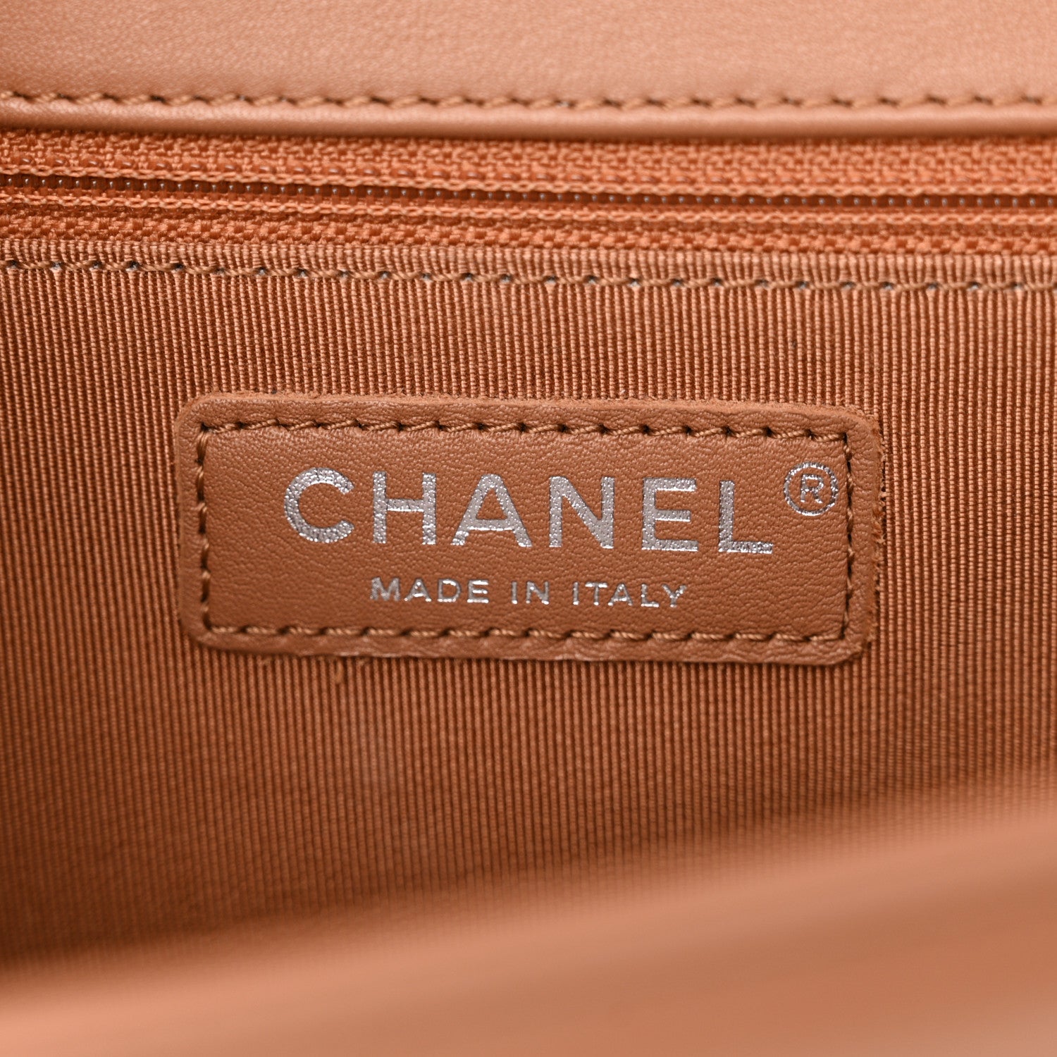 Chanel Calfskin Quilted New Medium Boy Flap Dark Beige 6 of 10