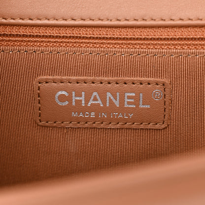 Chanel Calfskin Quilted New Medium Boy Flap Dark Beige 6 of 10