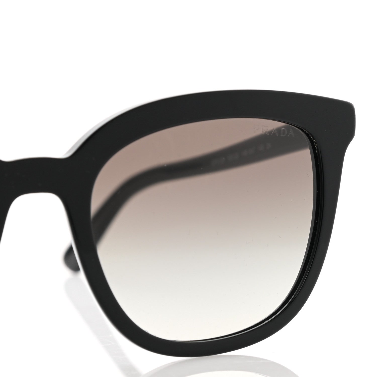 Prada Acetate Pillow Cat Eye Sunglasses SPR 03X Black 5 of 8
