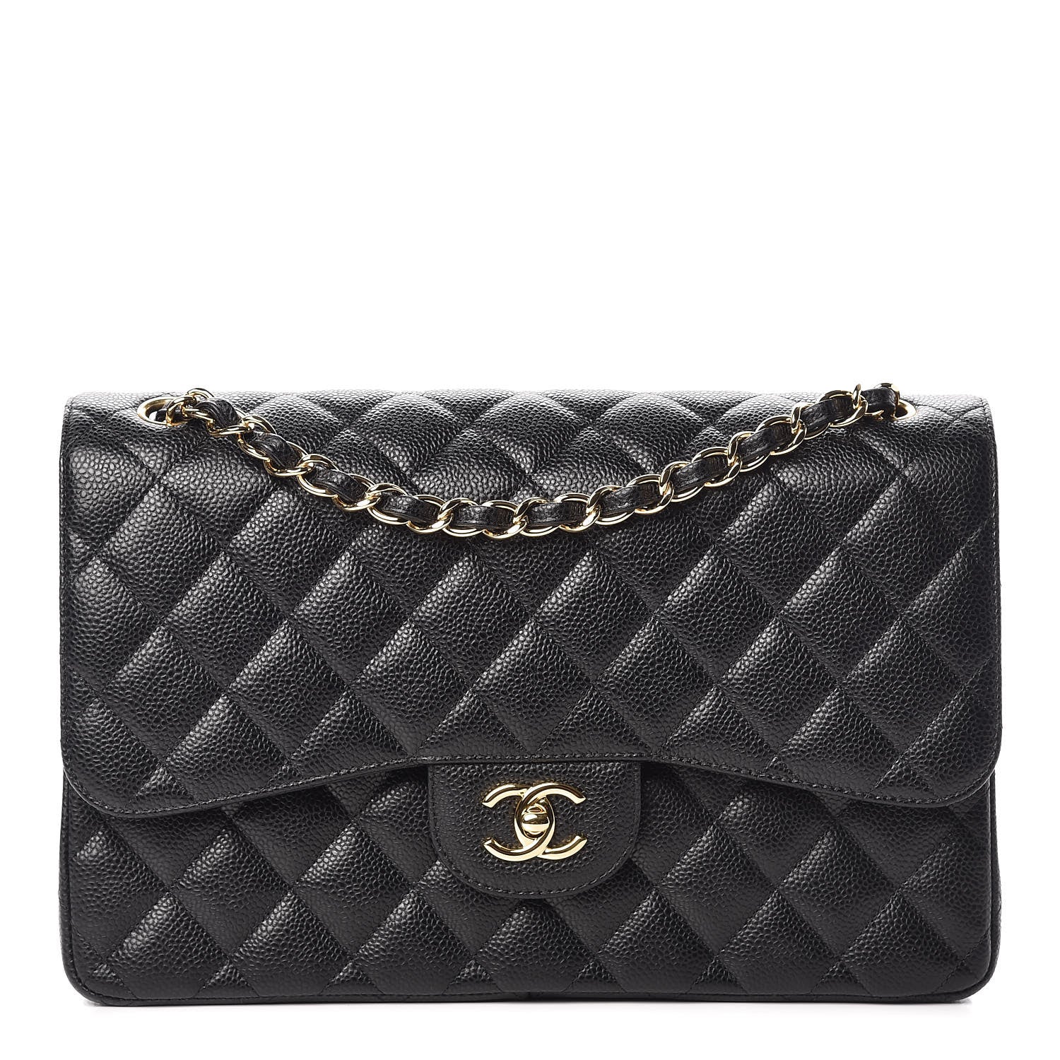 Chanel Caviar Quilted Jumbo Double Flap Black 1 of 7
