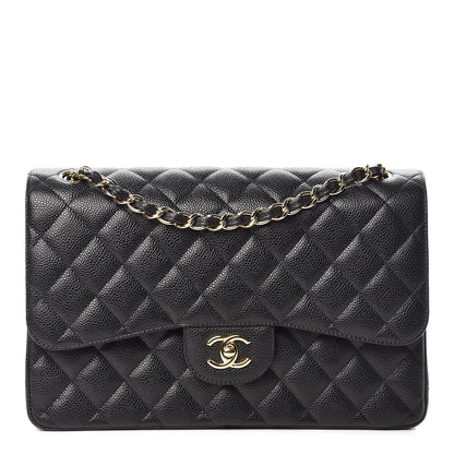 Chanel Caviar Quilted Jumbo Double Flap Black 1 of 7