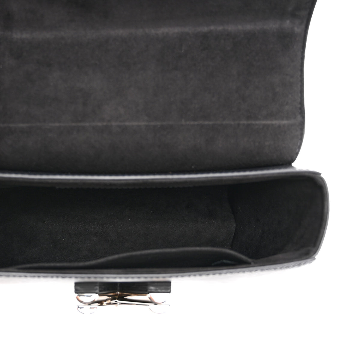 Epi Whipstitch Heart Twist Shoulder Bag MM Black
