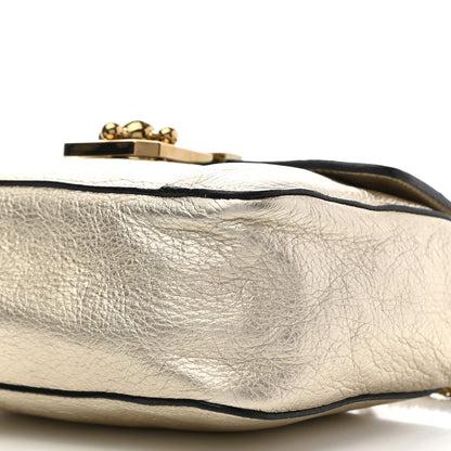 Chloe Metallic Grained Calfskin Small Elsie Shoulder Bag Light Gold 13 of 13