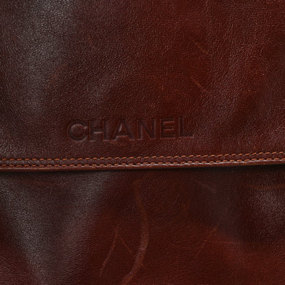Chanel Lambskin Logo Messenger Brown 10 of 10