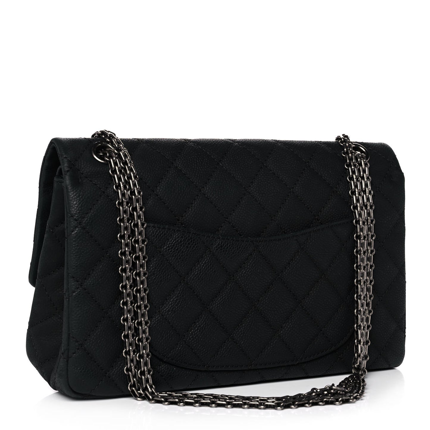 Iridescent Caviar Quilted 2.55 Reissue 226 Flap Black