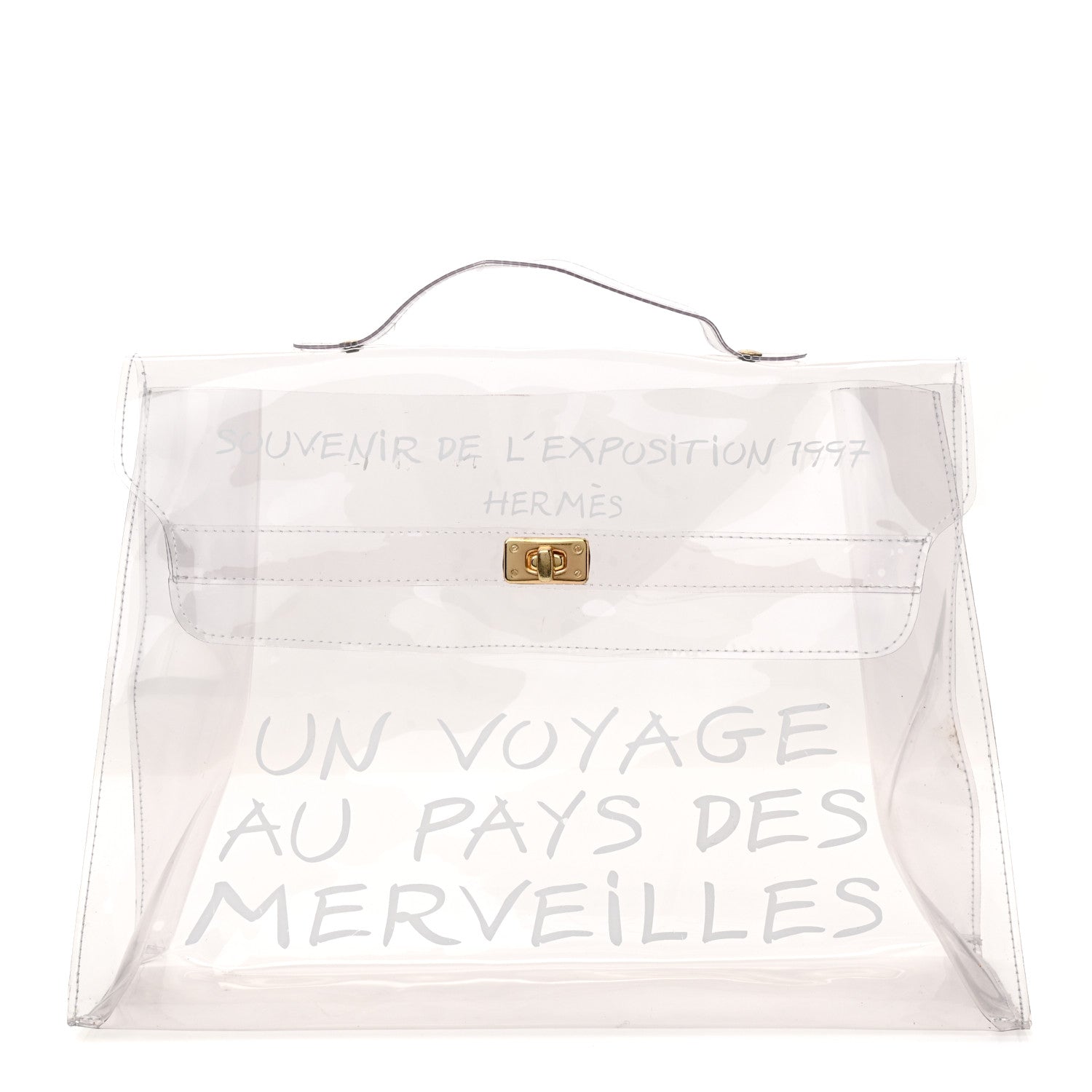 Hermes Vinyl Souvenir De L'Exposition Kelly Transparent 1 of 10
