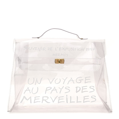 Hermes Vinyl Souvenir De L'Exposition Kelly Transparent 1 of 10