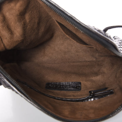 Bottega Veneta Metallic Grosgrain Intrecciato Pillow Crossbody Messenger Argento Ossidato 5 of 9