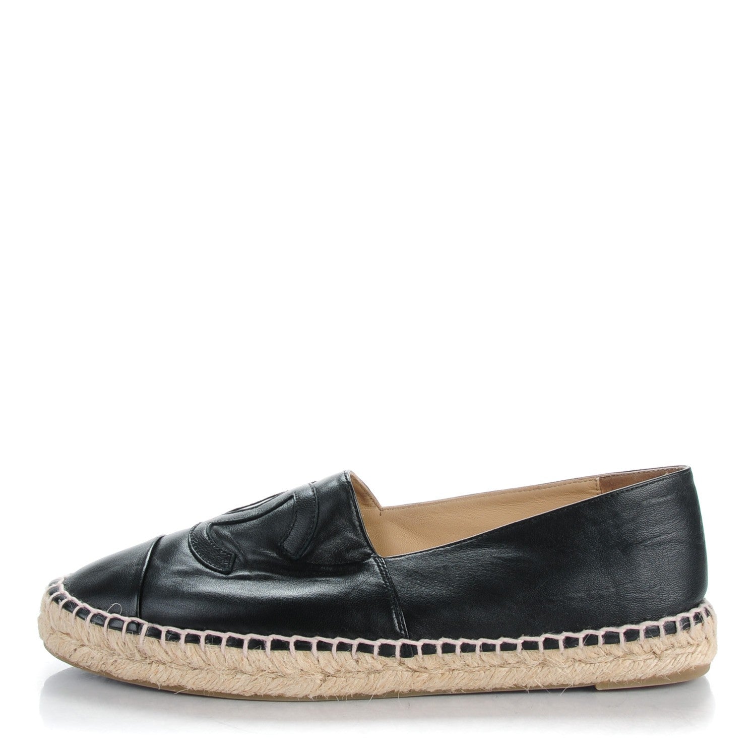 Chanel Lambskin CC Espadrilles 41 Black 1 of 12