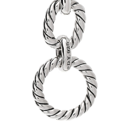 David Yurman Sterling Silver Blue Sapphire 12.5mm Cushion Link Bracelet 3 of 3