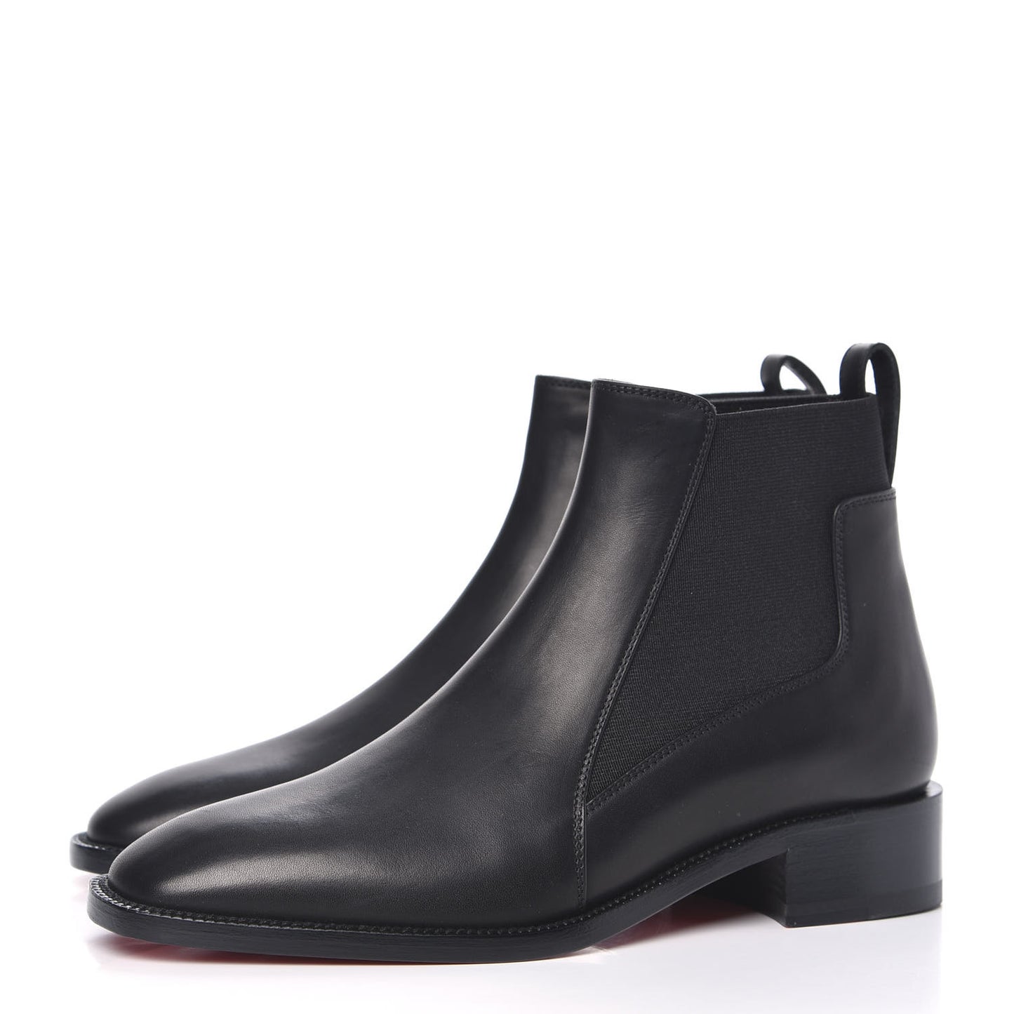 Calfskin Ingrassato Womens Marmada Flat Chelsea Boots 34.5 Black