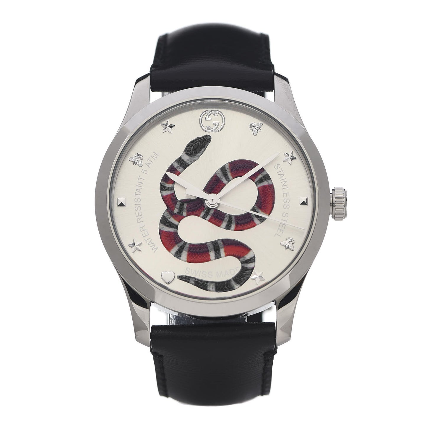 Stainless Steel Calfskin 38mm G-Timeless Snake Quartz Watch