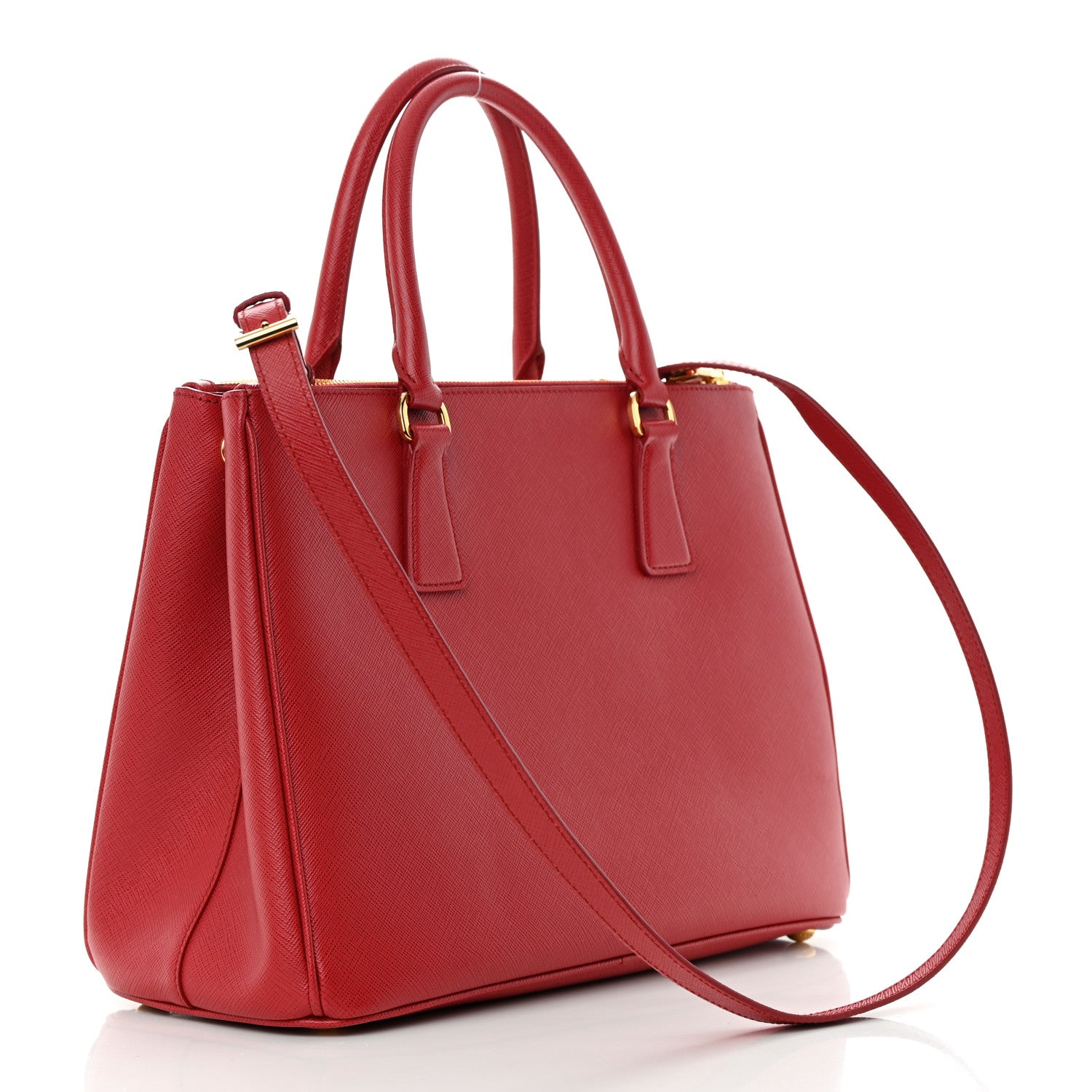 Prada Saffiano Medium Galleria Double Zip Tote Fuoco 3 of 14