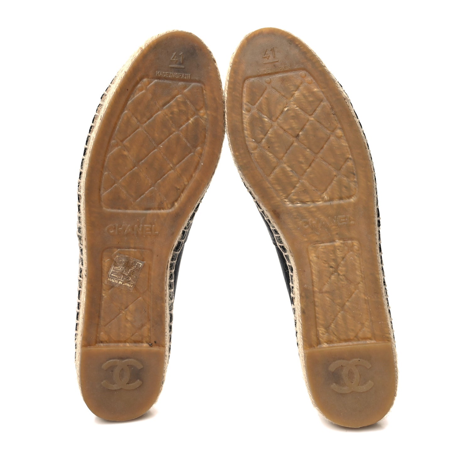 Lambskin CC Espadrilles 41 Black