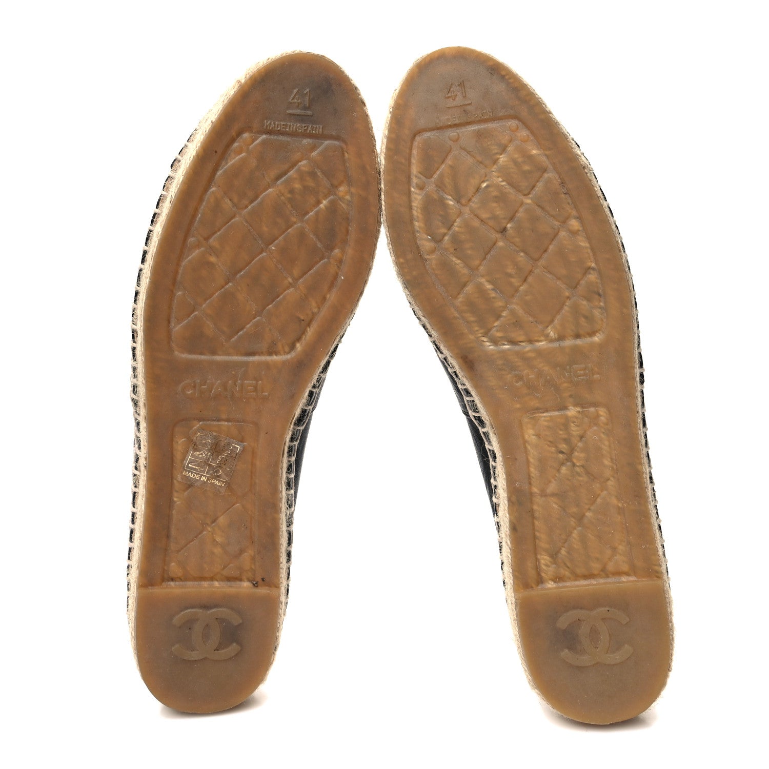Chanel Lambskin CC Espadrilles 41 Black 5 of 10