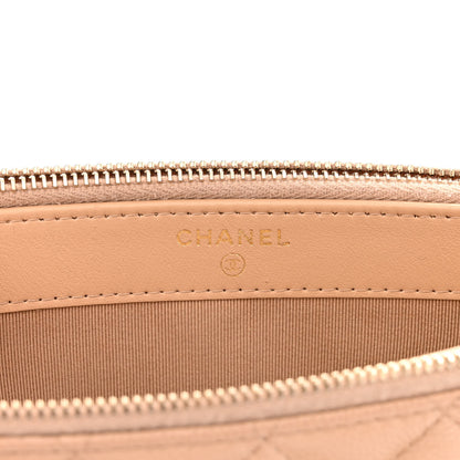 Chanel Caviar Quilted Small Clutch With Chain Beige 6 of 15