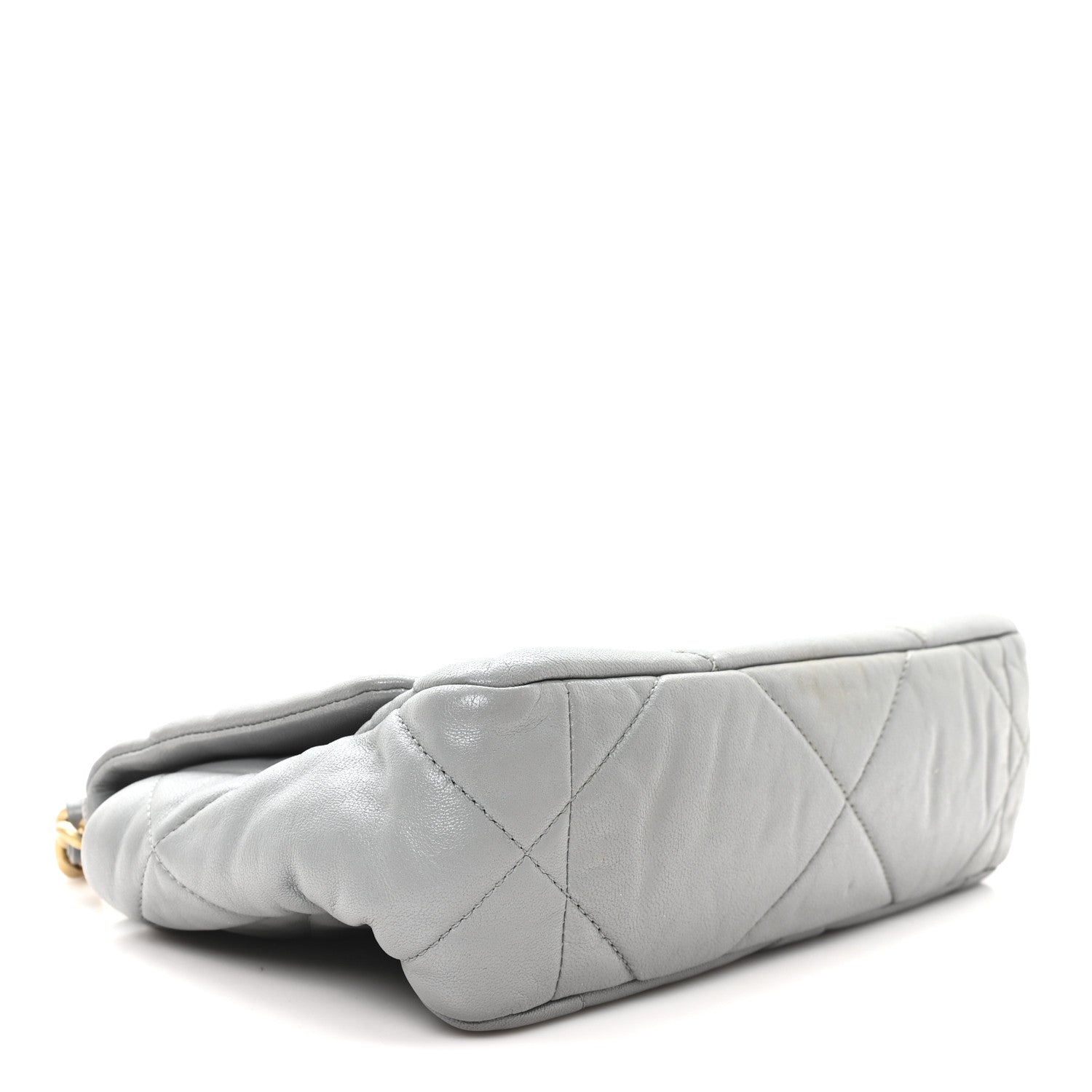 Chanel Goatskin Quilted Medium Chanel 19 Flap Grey 4 of 10