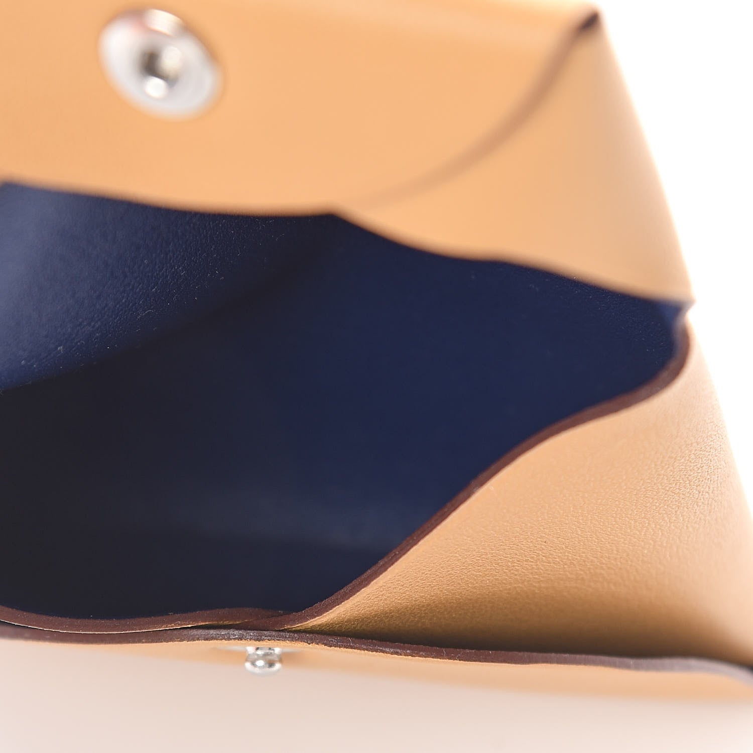 Hermes Sikkim Verso Bastia Coin Purse Curry Bleu Saphir 6 of 7