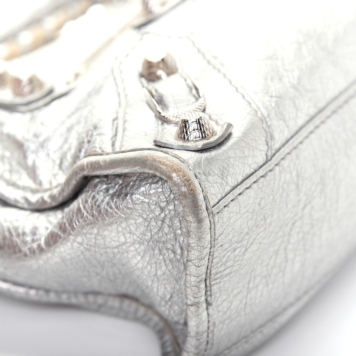 Agneau Giant 12 Silver Hardware Mini City Gris Aluminum