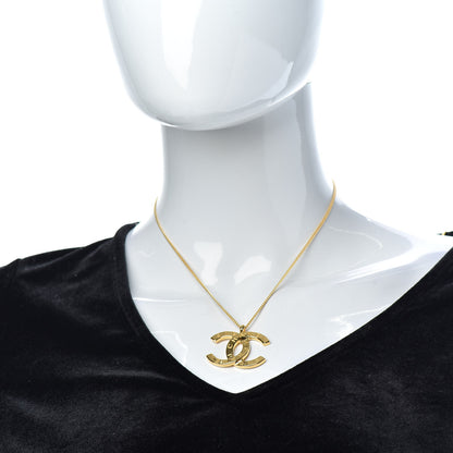 Chanel Metal CC Paris Button Necklace Gold 2 of 6