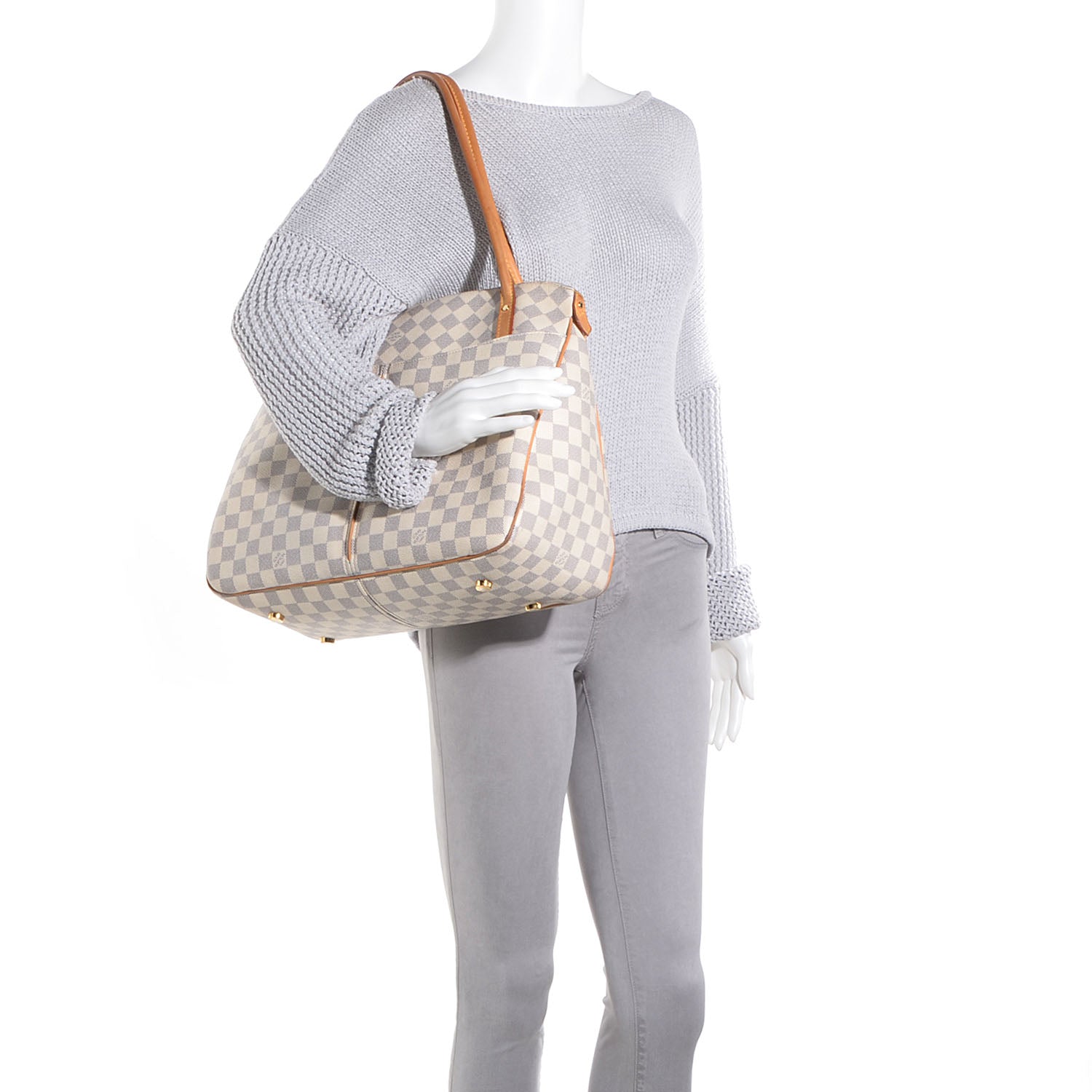 Louis Vuitton Damier Azur Figheri GM 2 of 7