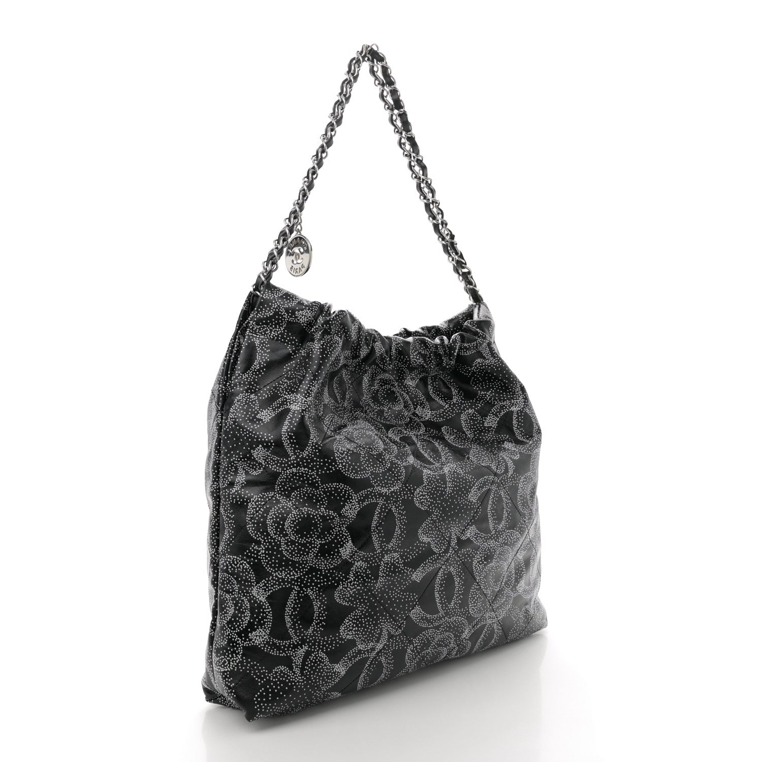Chanel Printed Calfskin Quilted Chanel 22 Black 3 of 10