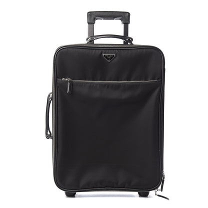 Prada Tessuto Nylon Saffiano Trolley Luggage Black 1 of 11