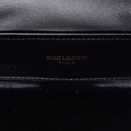 Saint Laurent Velvet Y Quilted Monogram Toy Loulou Chain Satchel French Black 6 of 12