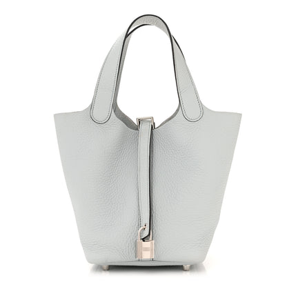 Hermes Taurillon Clemence Picotin Lock 18 PM Bleu Pale 1 of 10