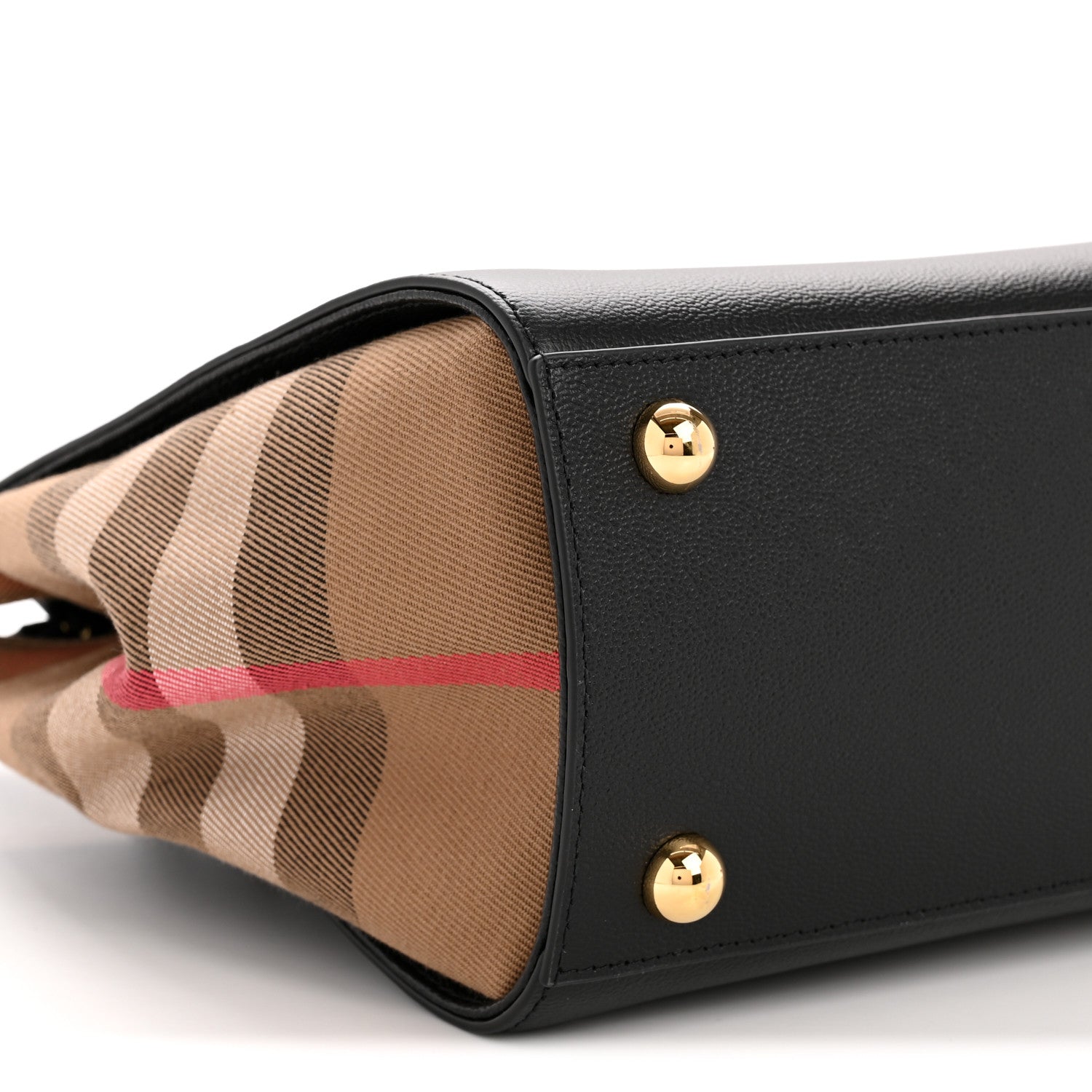 Burberry Calfskin Mega Check Small Banwell Tote Black 10 of 14