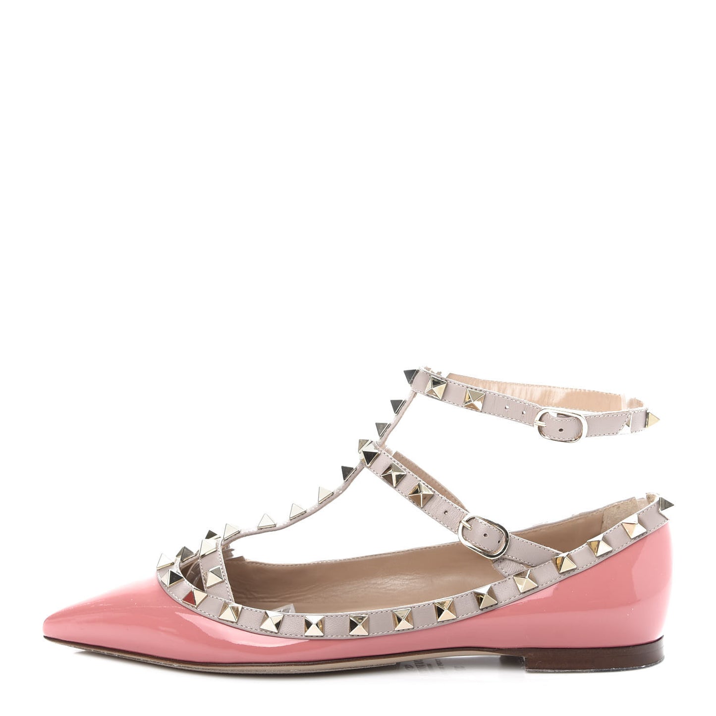 Patent Rockstud Cage Ballerina Flats 37 Ninphea Poudre