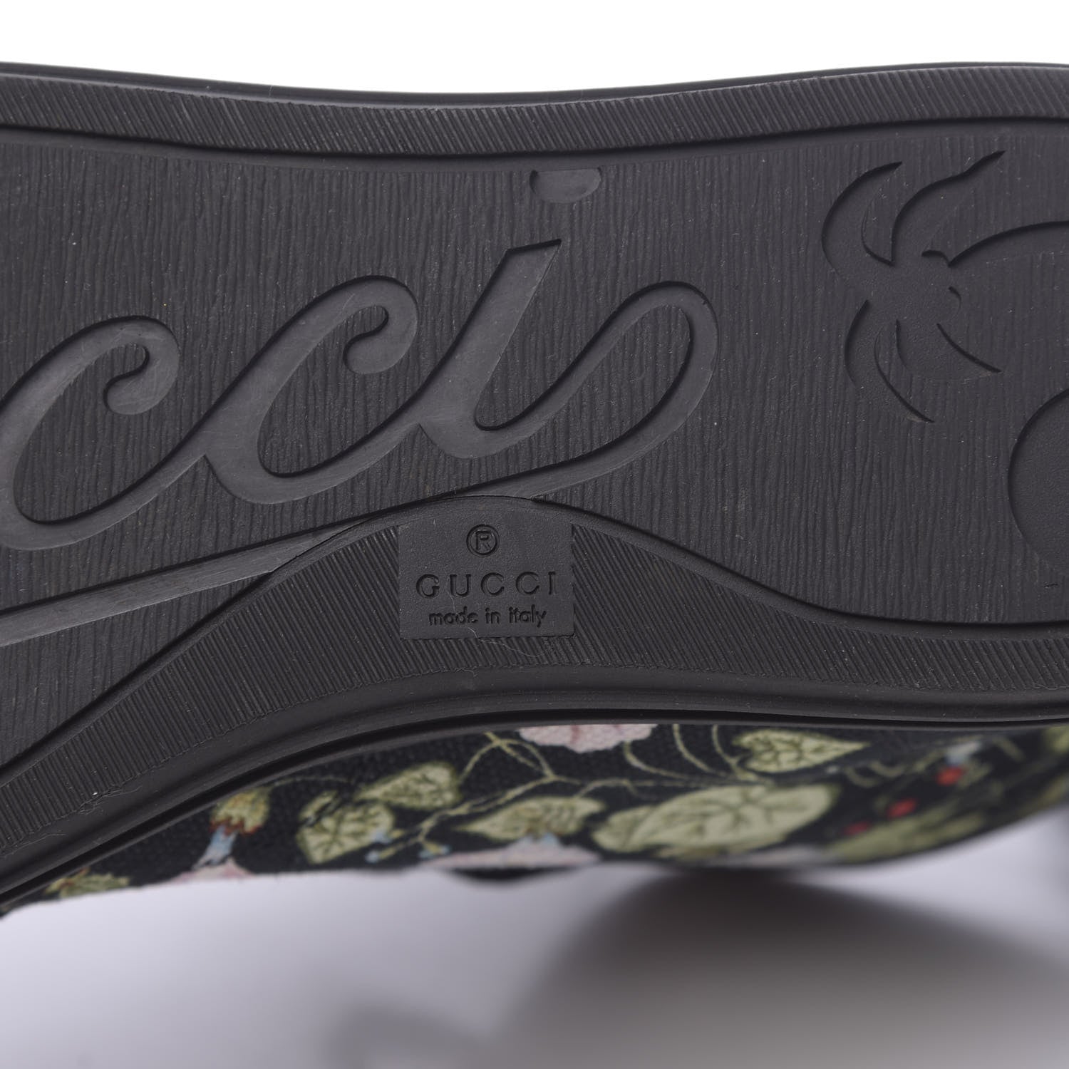 Gucci Canvas Flora Knight High Top Sneakers 36.5 Black 8 of 8
