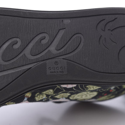 Gucci Canvas Flora Knight High Top Sneakers 36.5 Black 8 of 8