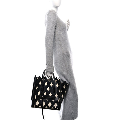 Celine Calfskin Medium Cutout Phantom Luggage Black 2 of 11