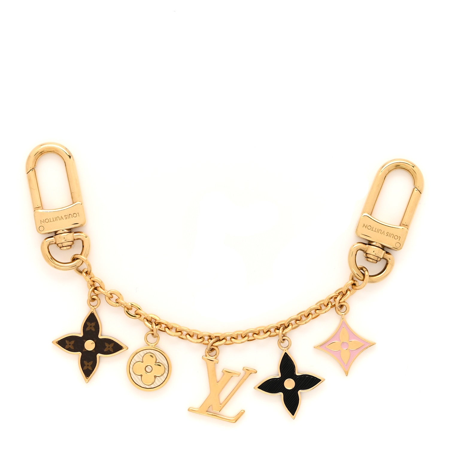 Louis Vuitton Monogram Spring Street Bag Charm Key Holder Gold 1 of 4