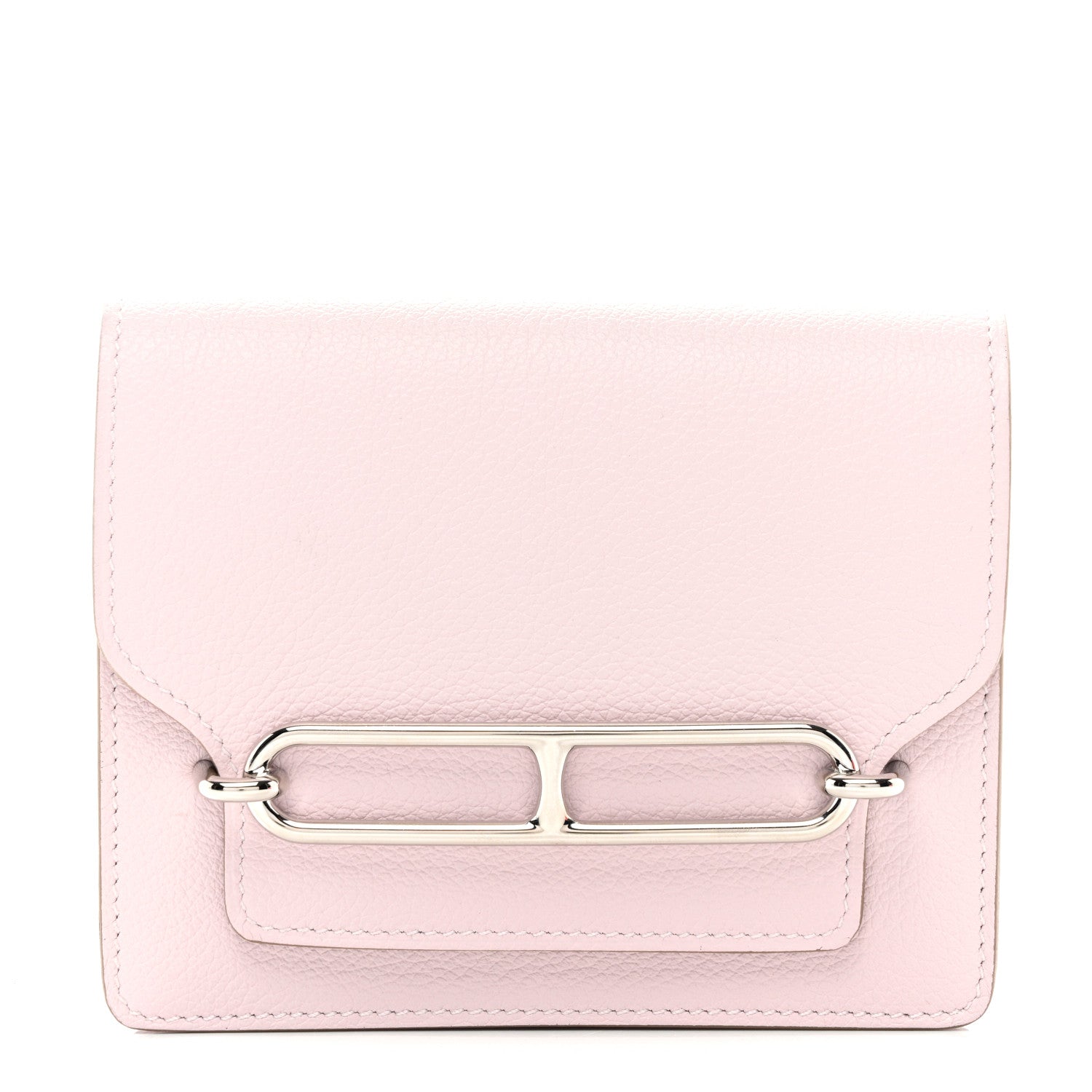 Hermes Evercolor Bi-Color Roulis Slim Wallet Mauve Pale Rouge Sellier 3 of 9